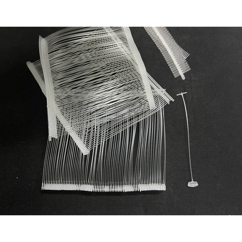 Dây treo nhãn mác (đạn nhựa) nhuyễn gắn mác quần áo 65mm màu transparent, đen - TAG PIN FINE 65mm