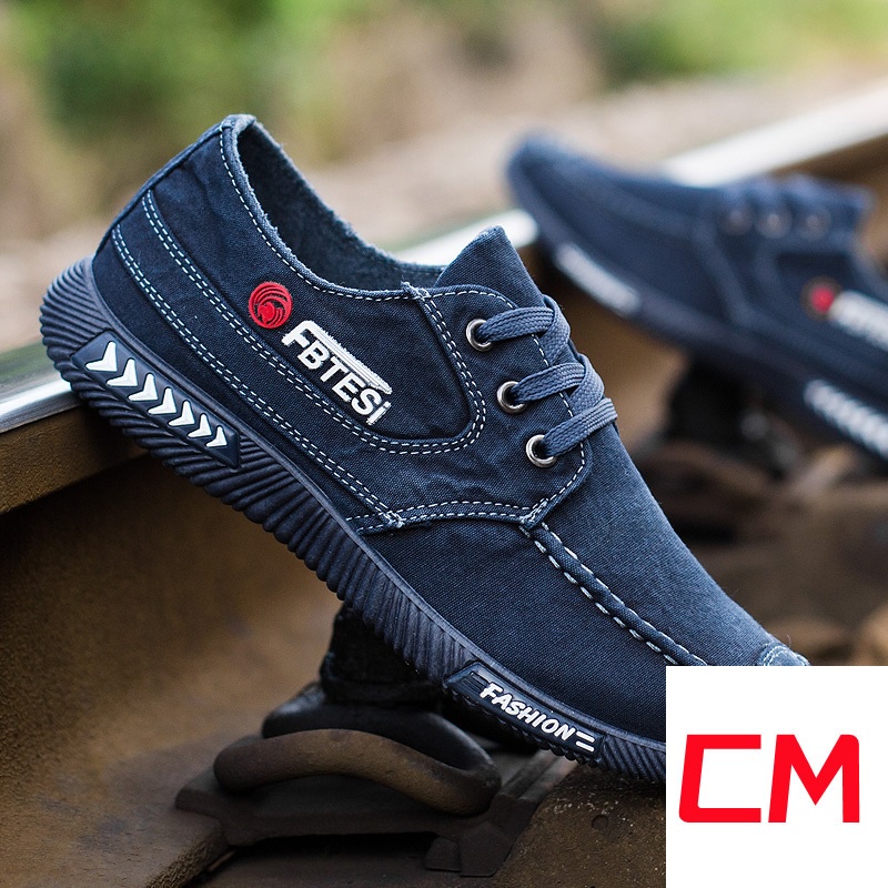 Giày Vải Denim Đế Mềm Thoáng Khí Chống Trượt Phong Cách Bắc Kinh Cổ Điển Dành Cho Nam