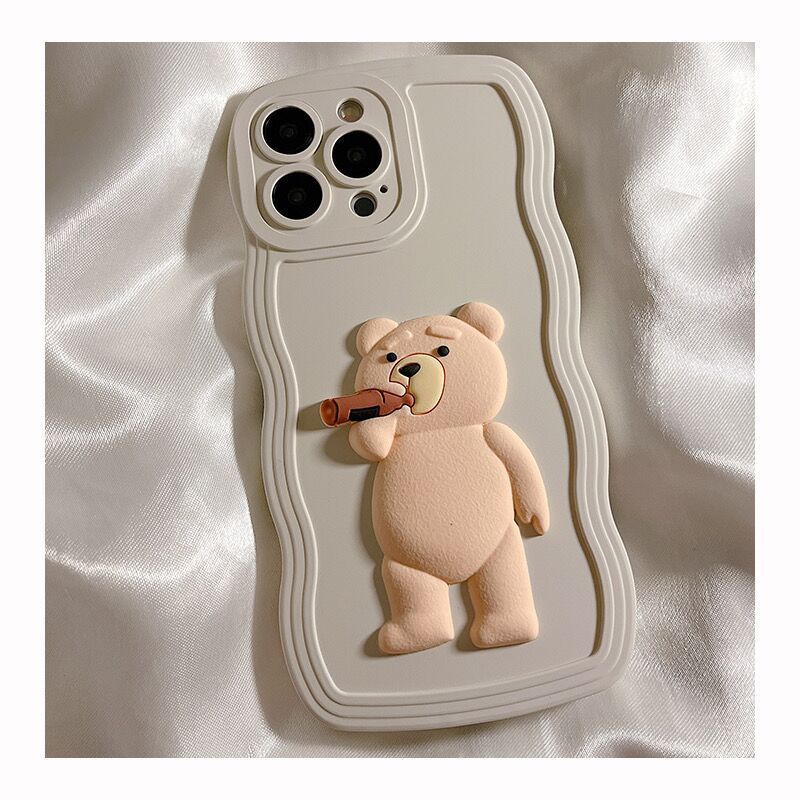 Ốp Điện Thoại Mềm In Hình Gấu Hoạt Hình Dễ Thương Cho iphone 15 pro max 14 / 13 / 12 / 11 pro max / 12 78plus / xs 11