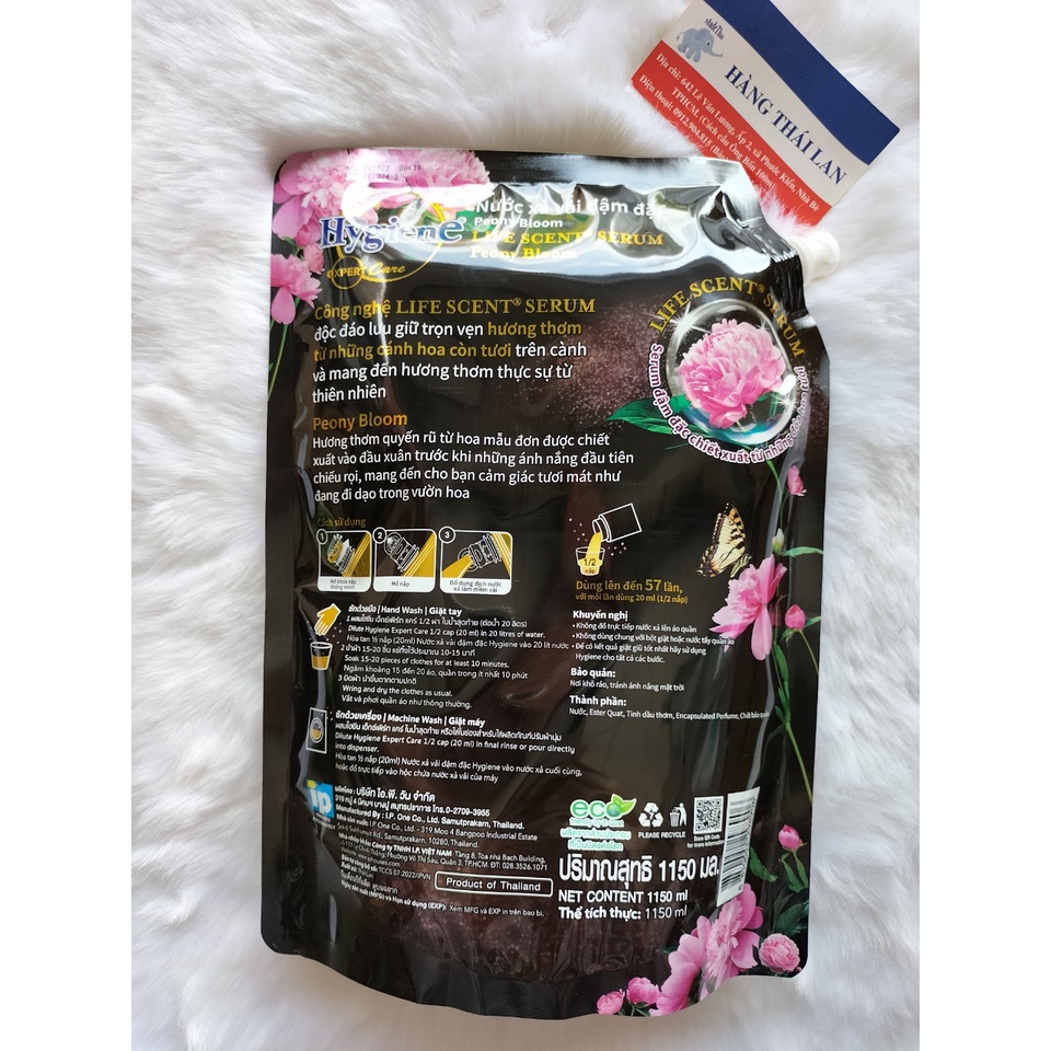 NƯỚC XẢ VẢI HYGIENE THÁI LAN MÀU ĐEN PEONY 1150ML