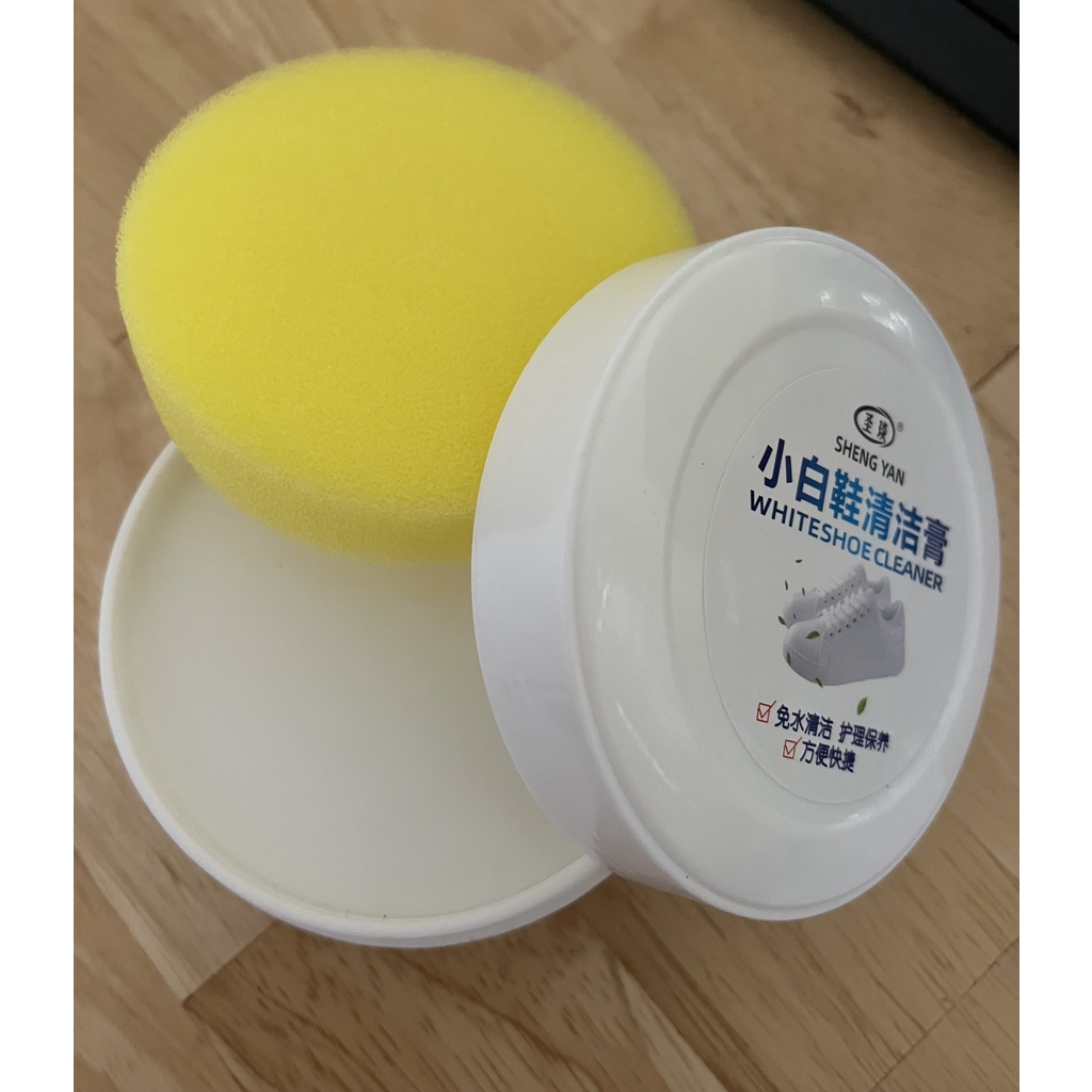 Sáp Lau Giày Đa Năng Dễ Sử Dụng, Hộp Kem Lau Giày  Thể Thao, Giày Da, Giày Trắng Tiện Lợi Không Cần Dùng Nước