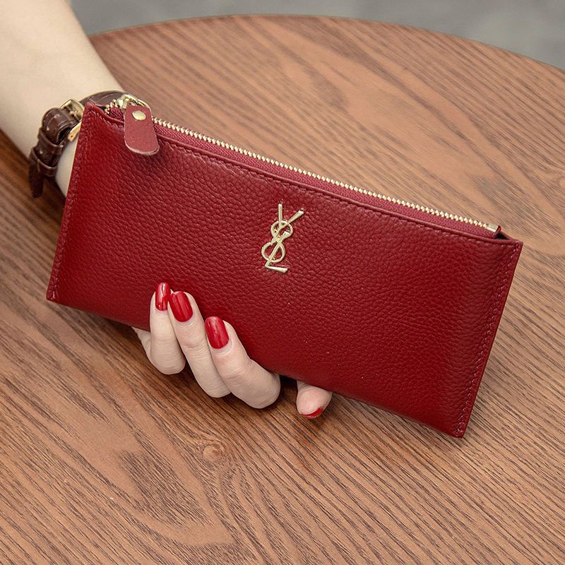 Ví Da Bò Siêu Mỏng Dáng Dài Kiểu Châu Âu Thiết Kế Đơn Giản Cho