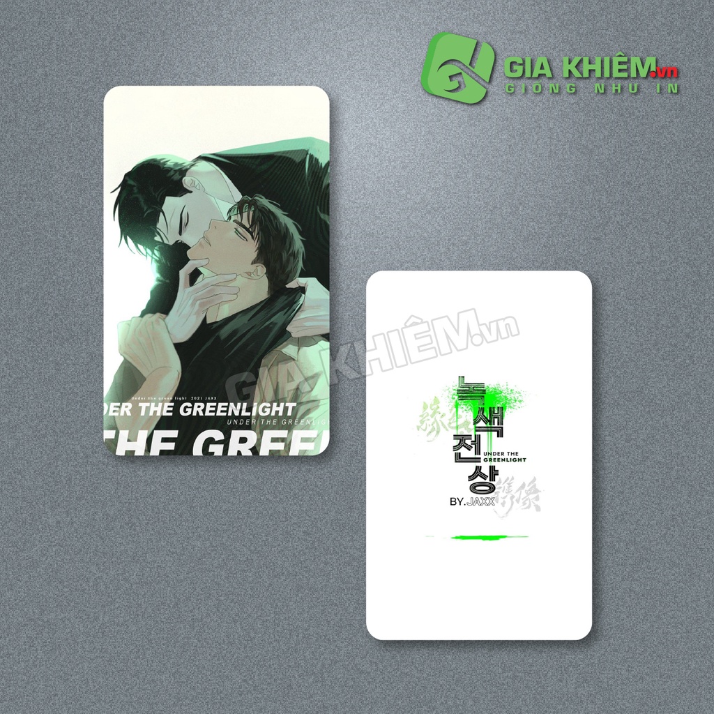 Card bo góc giấy truyện UNDER THE GREEN LIGHT