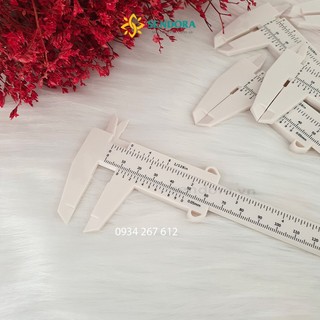Thước kẹp nhựa đo chân mày, thước cặp nhựa đo khuôn lông mày