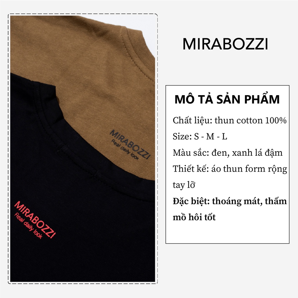 Áo thun unisex form lỡ tay rộng MIRABOZZI UTSG031