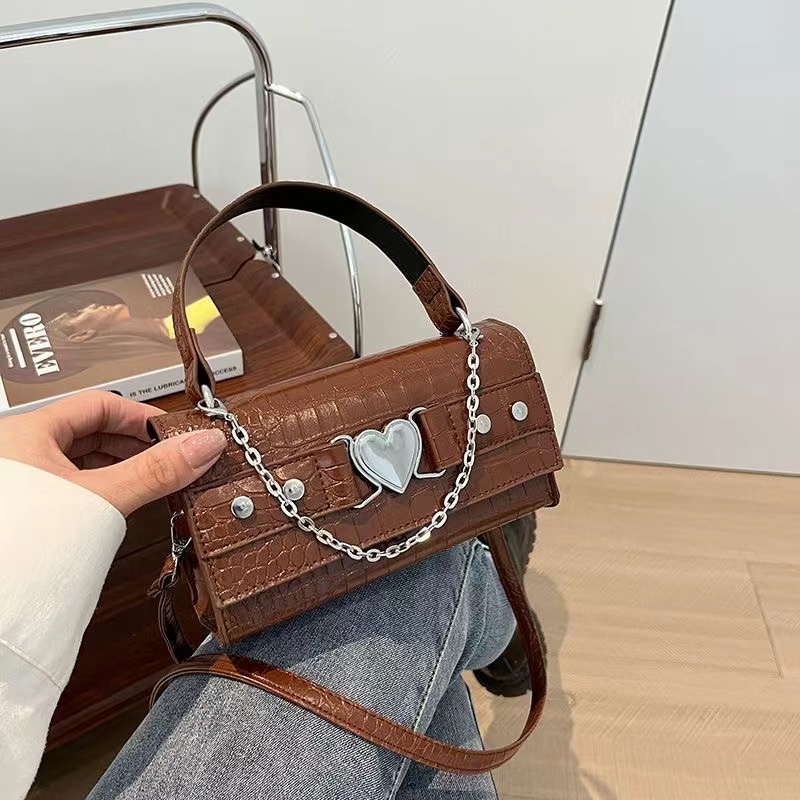 Mischa Túi Đeo Chéo Da PU Hình Vuông Màu Trơn Thời Trang Cho Nữ