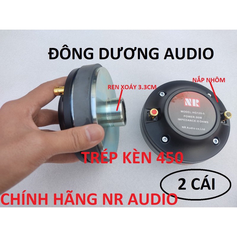Củ Loa Treble Kèn 450 NR Ren Xoáy Nắp Nhôm - Loa Trép Rời - Giá 1 Đôi
