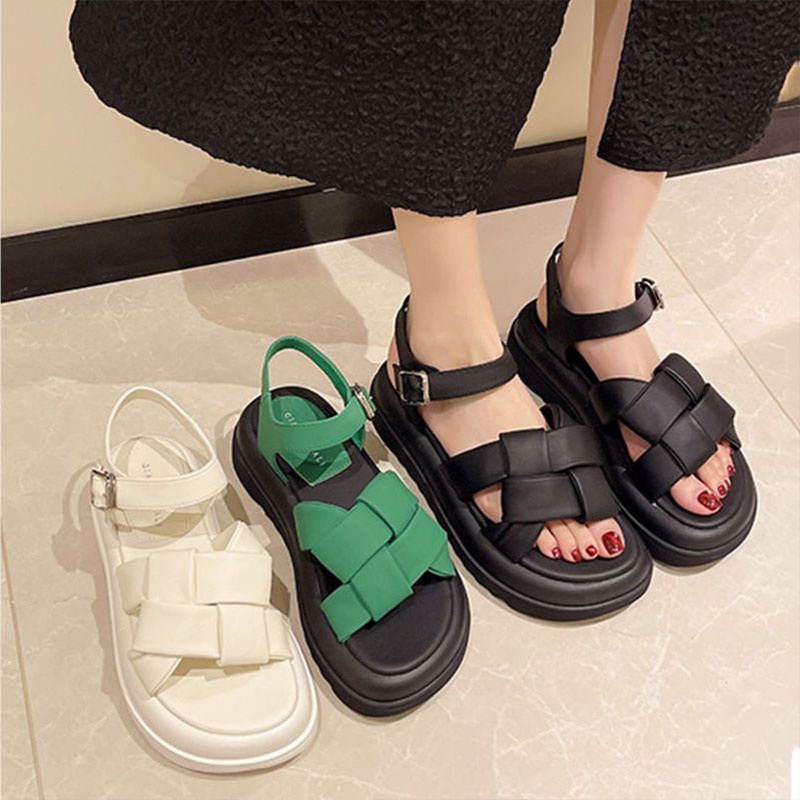 Xăng đan Thể Thao Đế Dày Tăng Chiều Cao Thời Trang Đi Biển Cho Nữ