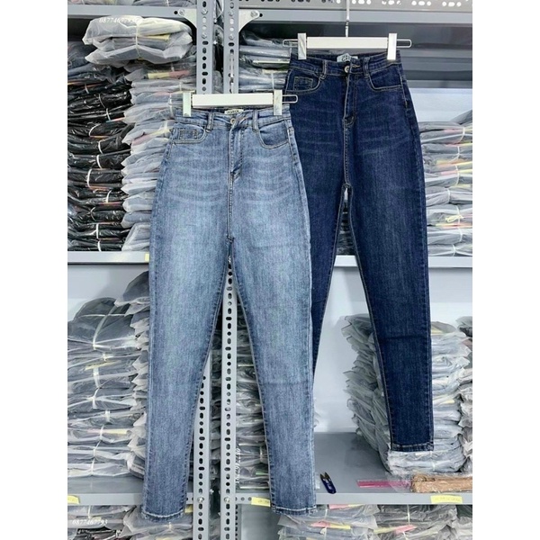 QUẦN JEANS ÔM CẠP SIÊU CAO co giãn tốt- hình shop chụp thật