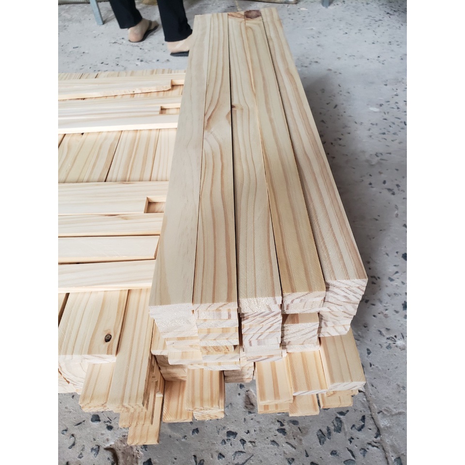 Thanh gỗ thông dày 1cm rộng 3cm dài 90cm dùng làm nẹp chỉ, làm thùng gỗ decord, đóng chuồng thú cưng, DIY