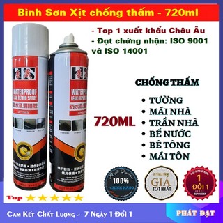 Bình xịt sơn chống thấm dột,chống nước,chống dột mái nhà,tường,chống ẩm mốc,chống nước cao cấp Nhật Bản 720ml