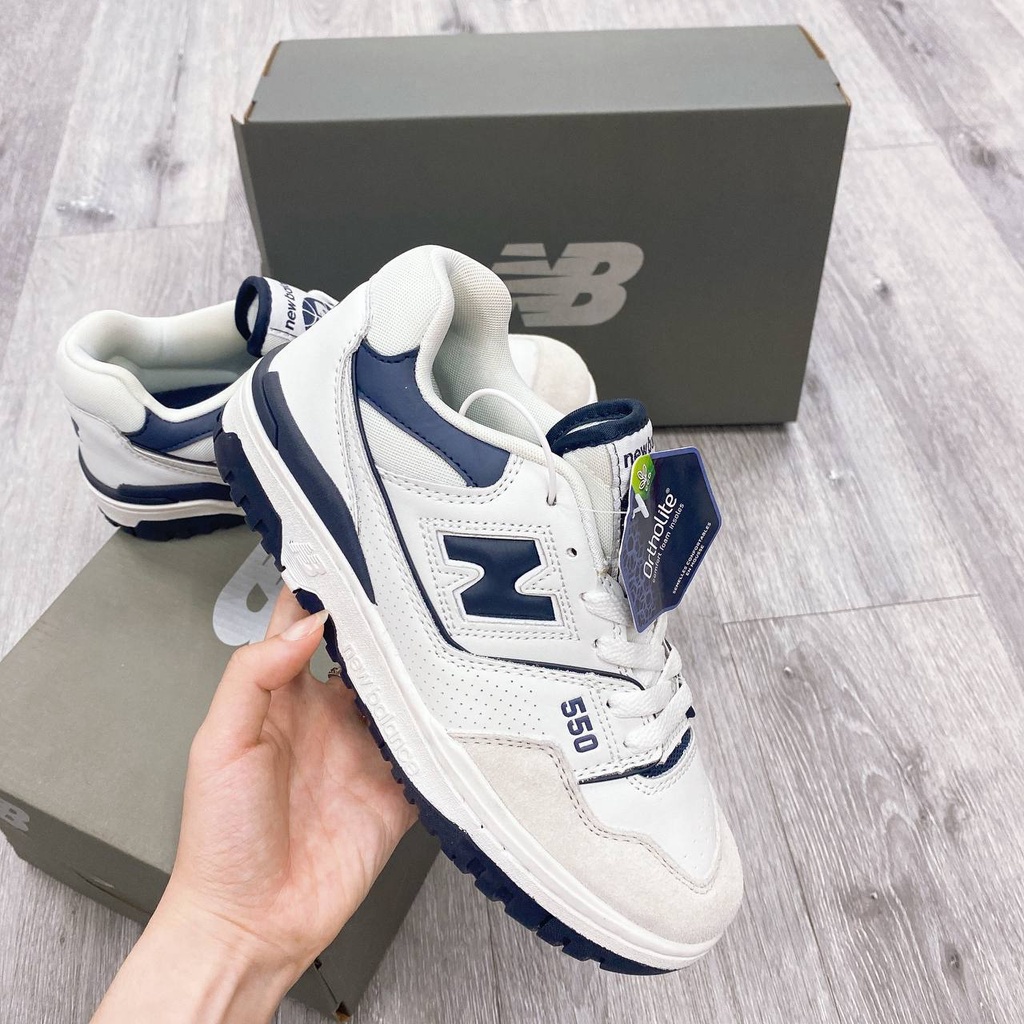 Giày Thể Thao Nam Nữ NB 550 'White Navy' - NB550 NB 550 Màu Xanh Navy full box bill