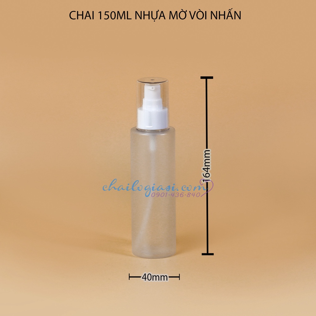 Chai 150ml nhựa mờ vòi nhấn