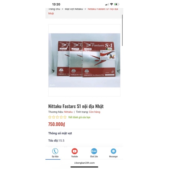 Nittaku Fastarc S1 nội địa Nhật