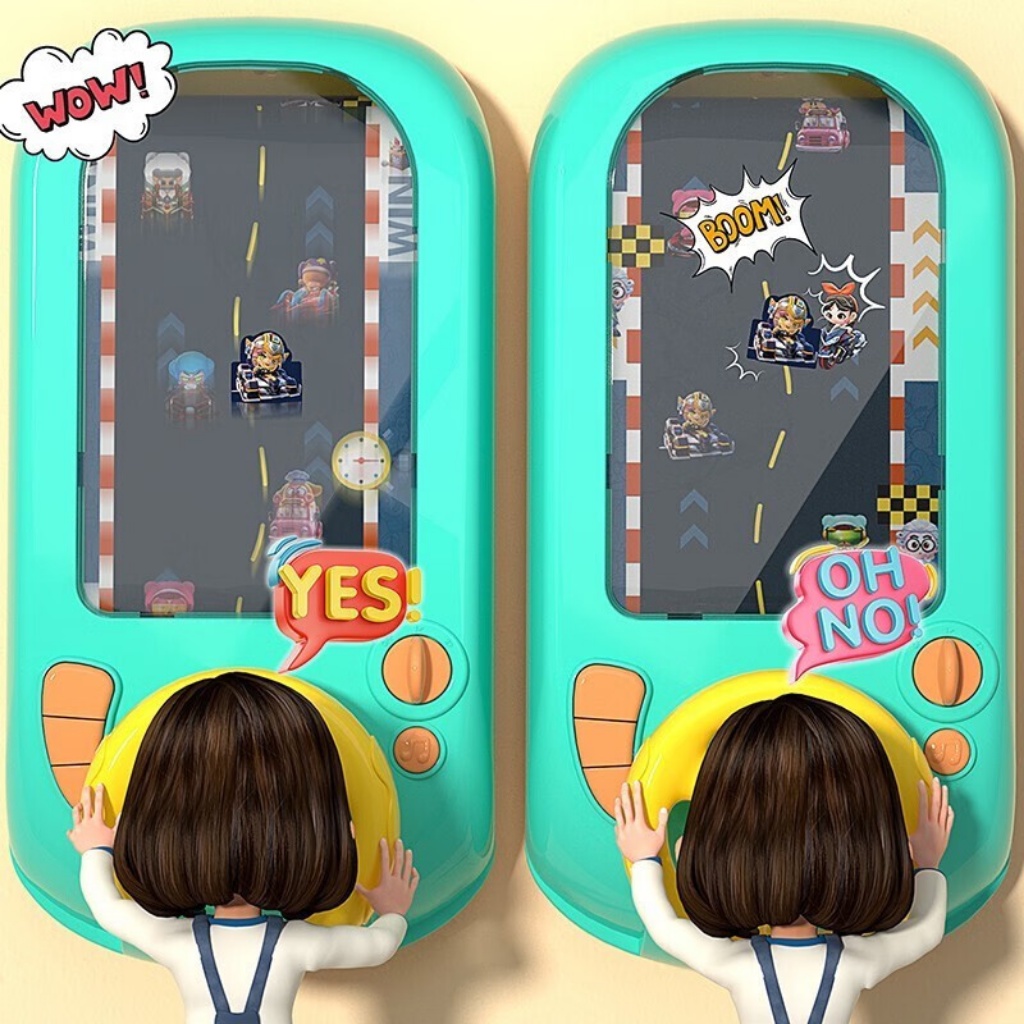 Đường đua xe ô tô, vô lăng đồ chơi cho bé có màn hình có nhạc PLAYKID PK035