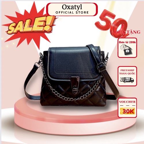Túi Xách Đeo chéo khóa xoay Oxatyl Da PU mềm phù hợp mang đi chơi, dạo phố