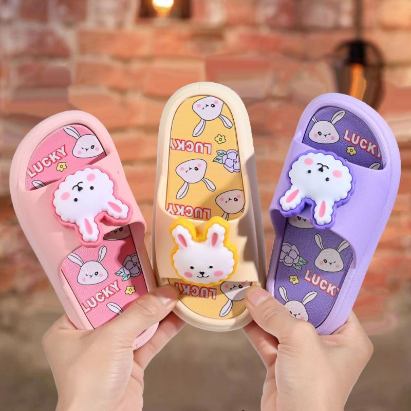 Dép bánh mì cho bé gái hình thỏ con dễ thương siêu mềm em chân bé