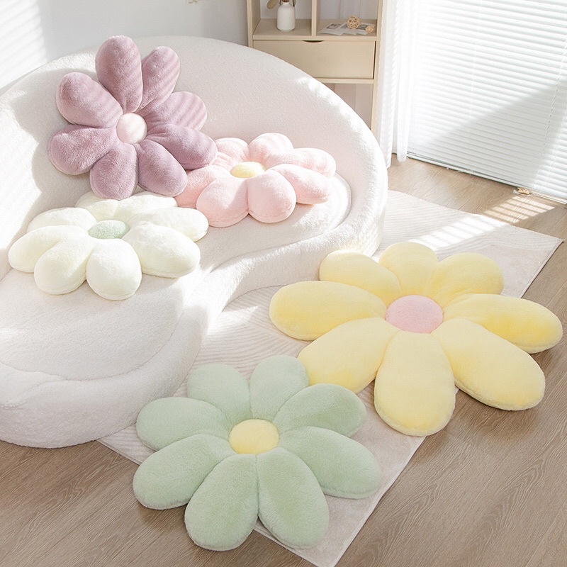 Gối đệm hình bông hoa kích thước 50cm đệm ngồi tựa lưng ghế văn phòng, tựa trang trí sofa mềm mại xinh xắn