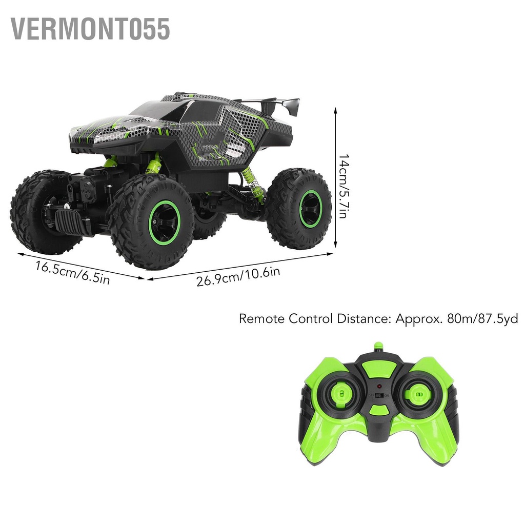 Có thể bán buôn Mô hình điều khiển từ xa 2.4Ghz RC Climbing Car 10‑15KM / H Quà tặng Giáng sinh nhật màu xanh lá cây cho trên 6 tuổi Vermont055 Hàng giao ngay