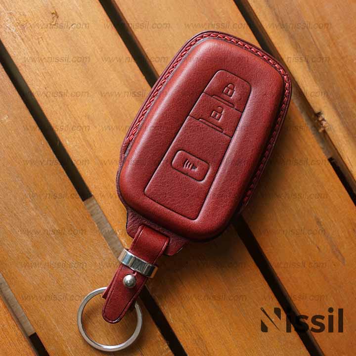 Bao da Toyota Corolla Cross, Altis 2022 - M2 - 3 nút - Da bò vachetta - bao da chìa khoá ô tô