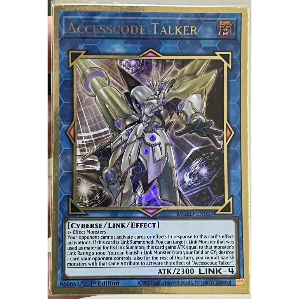 Accesscode Talker - MGED-EN037 - Premium Gold Rare 1st Edition (UK)