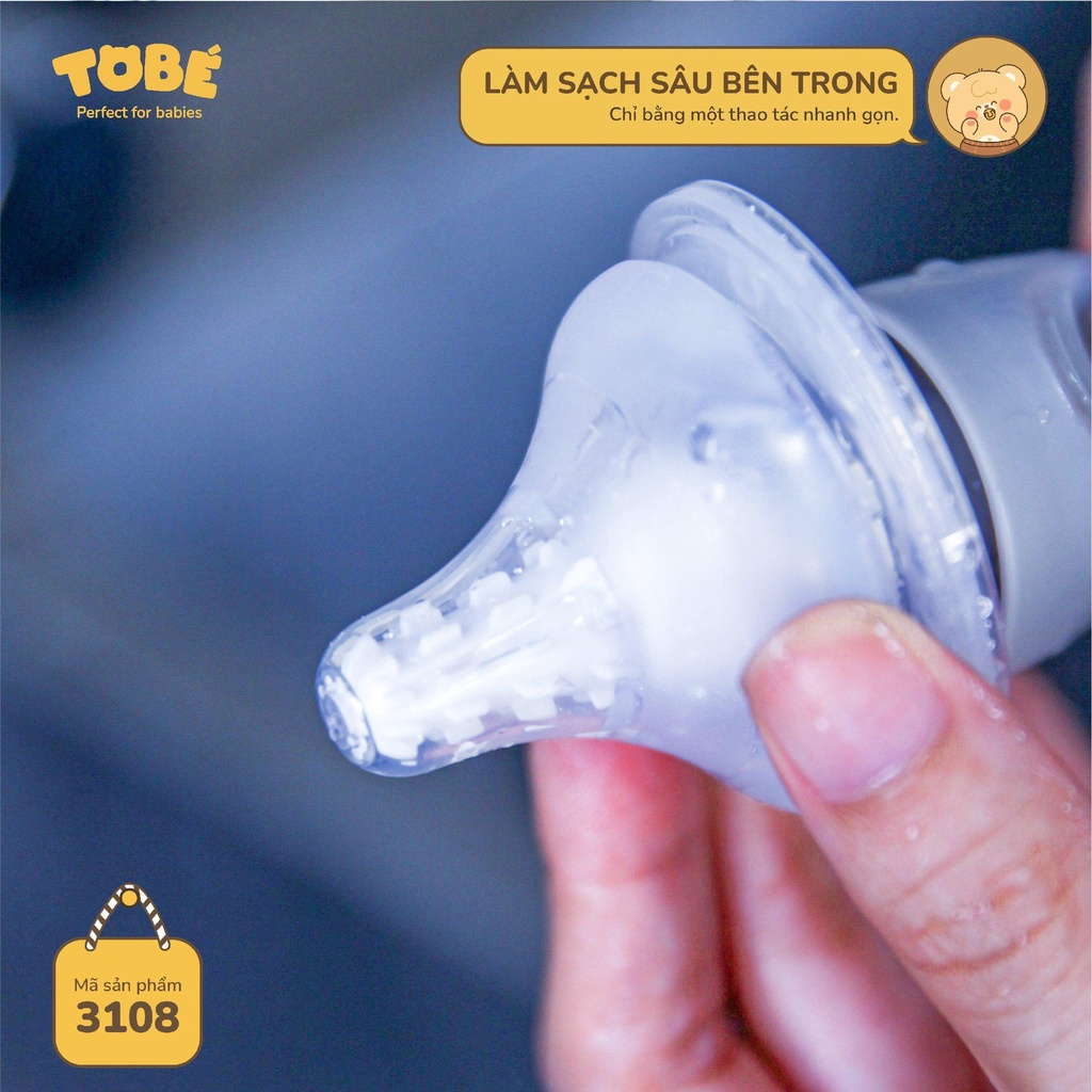Bộ Cọ Rửa Bình Sữa Silicon 5 chi tiết thương hiệu TOBE giữ vệ sinh bình sữa cho bé - Timikid