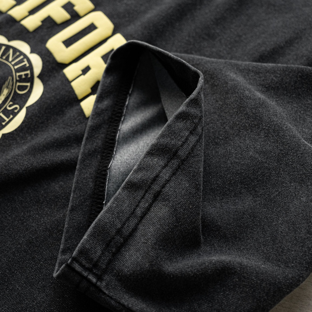 Áo thun thời trang nam, áo phông nam tay lỡ wash màu bụi cá, chất cotton dày mịn 1850