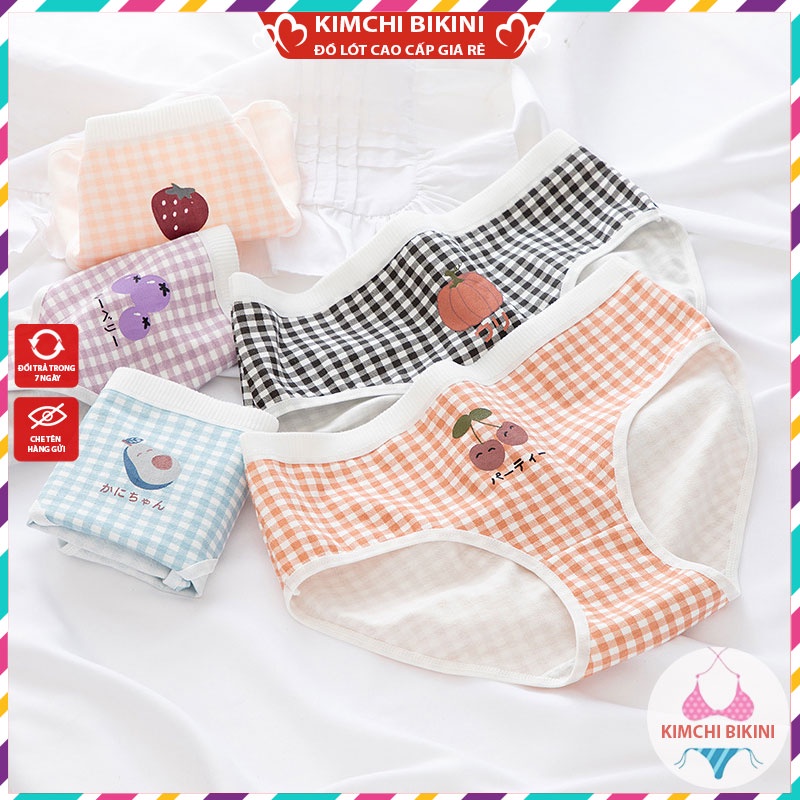quần lót nữ cotton mẫu mã đa dạng nhiều màu sắc chị em tha hồ chọn KIMCHIBIKINI quần lót cotton nữ vải mềm mát QL008