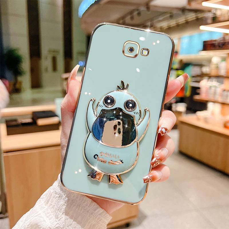 Ốp lưng giữ vịt có thể tiếp cận hoạt hình cho Samsung Galaxy J4 + J4 Plus J4 J6 J7 Prime J2 Prime G5