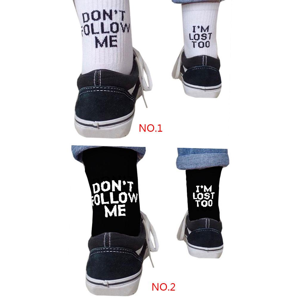 Vớ Cotton Trắng Đen In Chữ Dont Follow Me Im too Vui Nhộn Thời Trang Unisex Hàng Ngày
