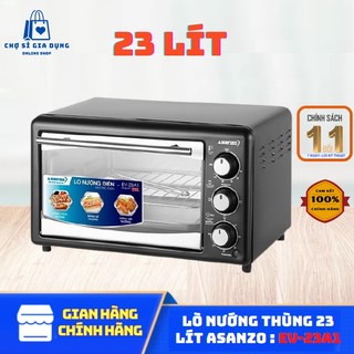 Lò nướng điện asanzo 23 lít, công suất 1200w asanzo ev-23a1 nướng nhanh thức ăn