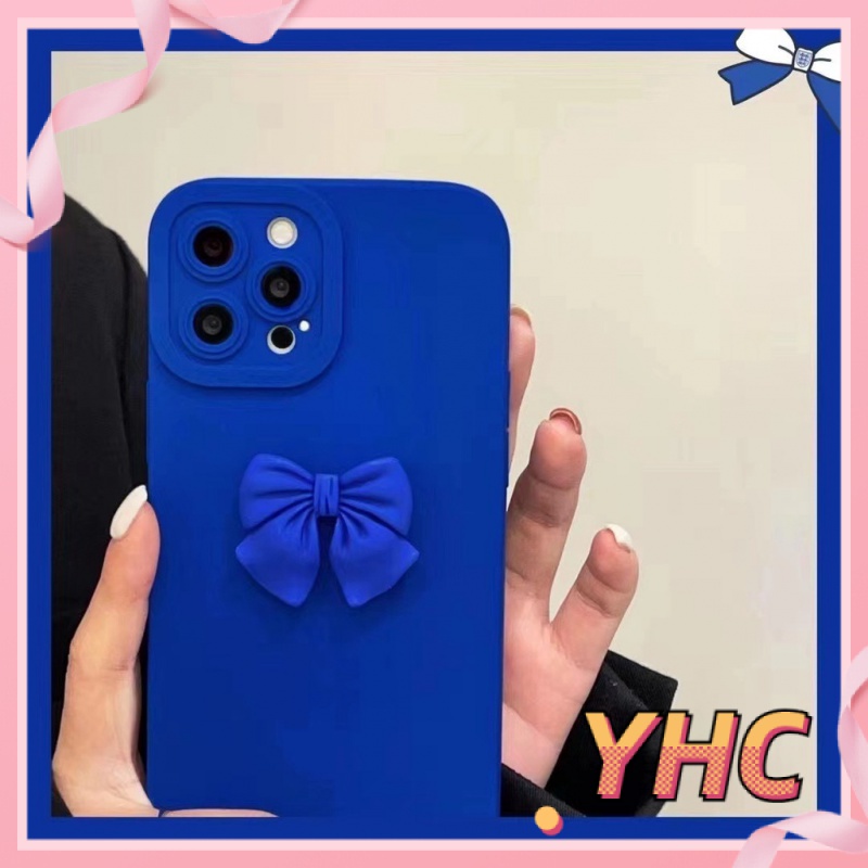ốp iphone Hình Nơ 3d Màu Xanh Dương tương thích iPhone 6/6plus/6s/6splus/7/7plus/8/8plus/x/xs/xr/xsmax/11/12/13/pro/max/plus/promax-025