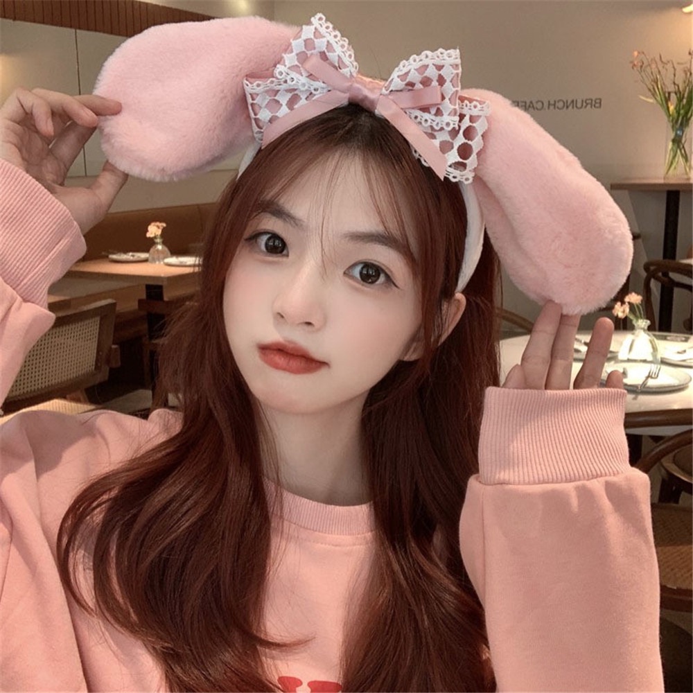 Băng Đô Tai Thỏ Hoạt Hình Xinh Xắn Cho Nữ