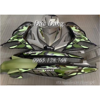 Dàn áo Ex 150 camo xanh lính luôn tem