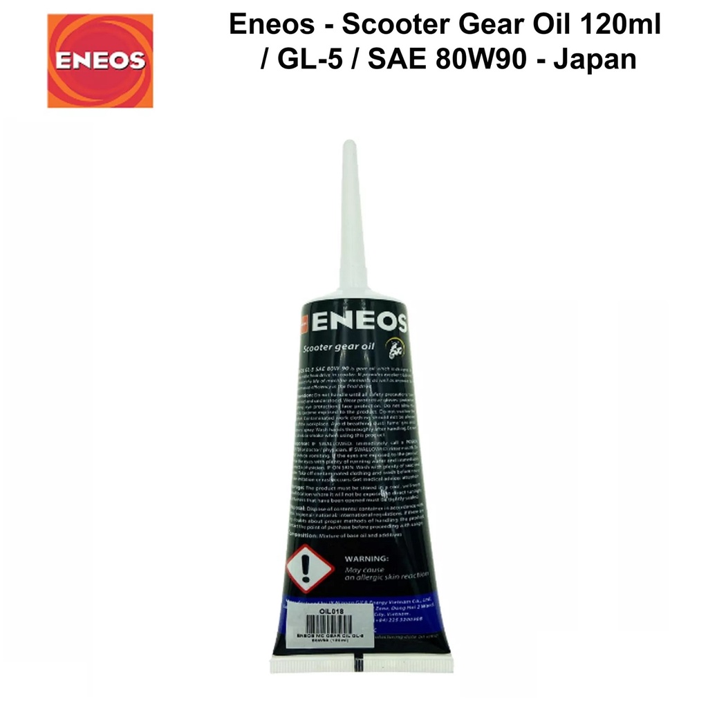 Nhớt hộp số, nhớt láp cho xe tay ga ENEOS Scooter Gear Oil 80W-90 120ml EN-GEAR-80W90 - Chống hú lap, xe máy, GL-5, SAE