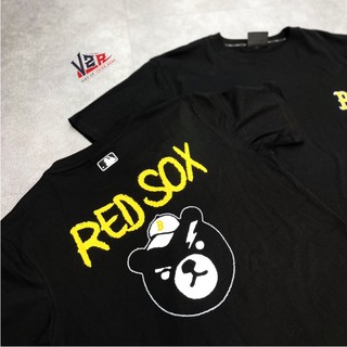 Áo thun New.era Red.Sox Unisex Màu Đen Basic