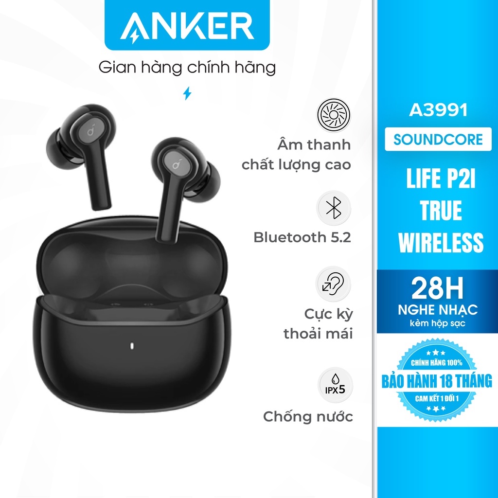 Tai nghe không dây SOUNDCORE (by ANKER) Life P2i True Wireless (TWS) - A3991
