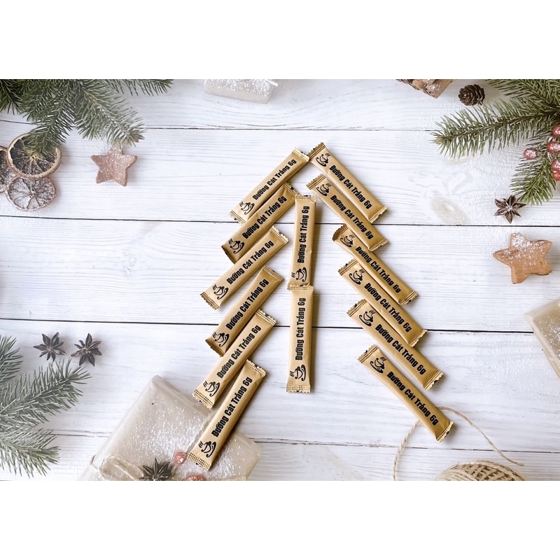 200 gói đường que cafe in sẵn 6g/gói