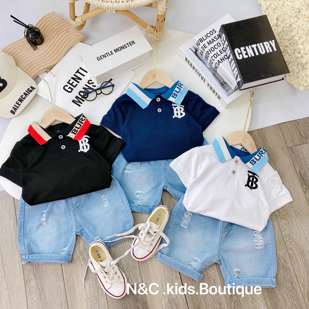 (NHIỀU MẪU) BỘ ÁO PHÔNG QUẦN JEANS SÀNH ĐIỆU CHO BÉ TRAI BÉ GÁI - BAPQJ