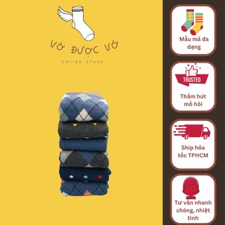 Tất nam dài họa tiết caro thời trang Vớ Được Vớ VDYW02.