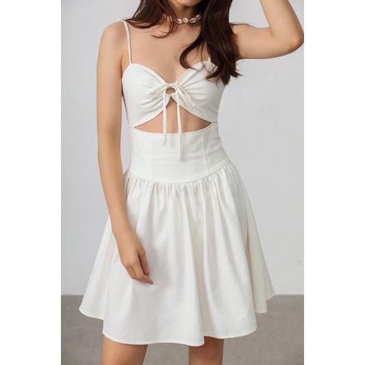 THE SIMS - Đầm trắng linen ISABELLA DRESS