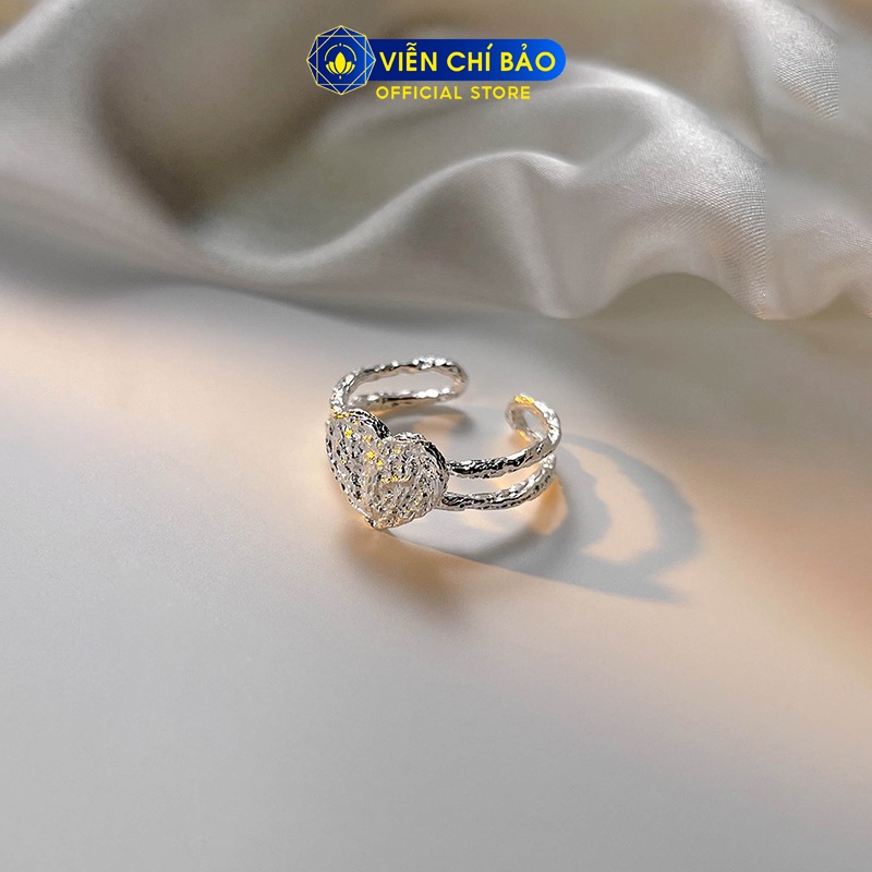 Nhẫn bạc nữ trái tim mới chất liệu bạc 925 thời trang phụ kiện trang sức Viễn Chí Bảo N000505