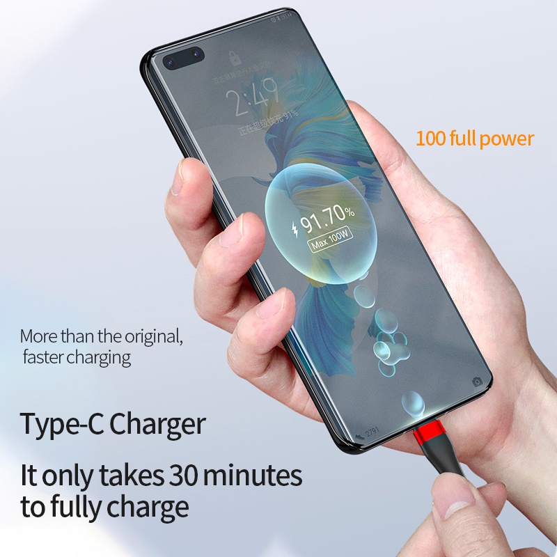 Dây Cáp Sạc Nhanh Ba Trong Một 100W Dành Cho Apple Android Huawei