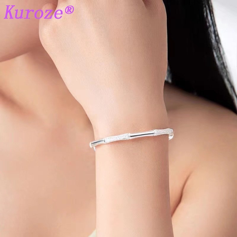 Vòng Tay Mạ Bạc 925 Kiểu Dáng Đơn Giản Phong Cách Trung Hoa