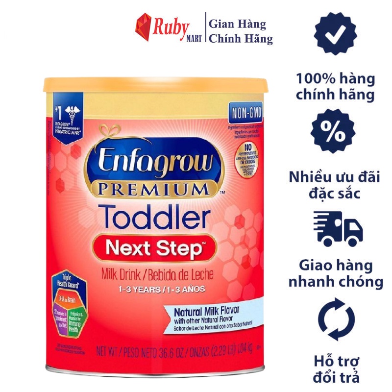 Sữa bột Enfagrow Premium Toddler Next Step (hương sữa tự nhiên) 1.04kg