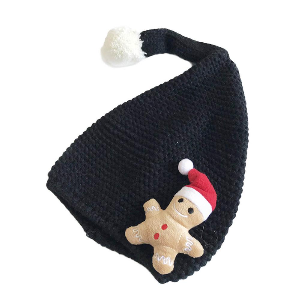Nón Len Giáng Sinh Đính Banh Lông Dễ Thương Cho Bé 2-6 Tuổi