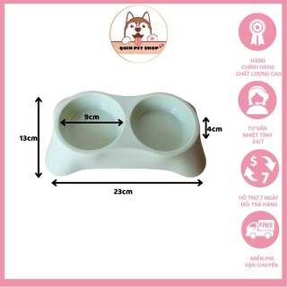Bát ăn đôi cho chó mèo bằng nhựa BOBO Plastic Bowl