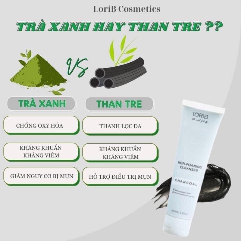 sửa rửa mặt than tre LoriB 100ml{mẫu mới}