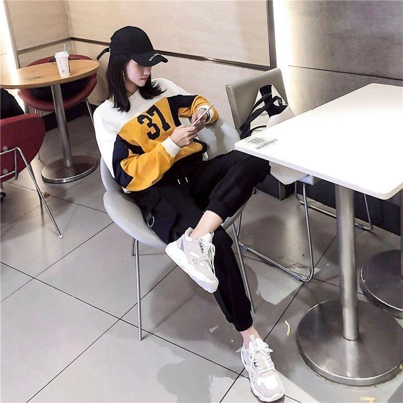 Bộ Đồ Thể Thao Dáng Rộng Phong Cách Hip Hop Đường Phố Hàn Quốc Thời Trang Thu Đông 2022 Cho Nữ