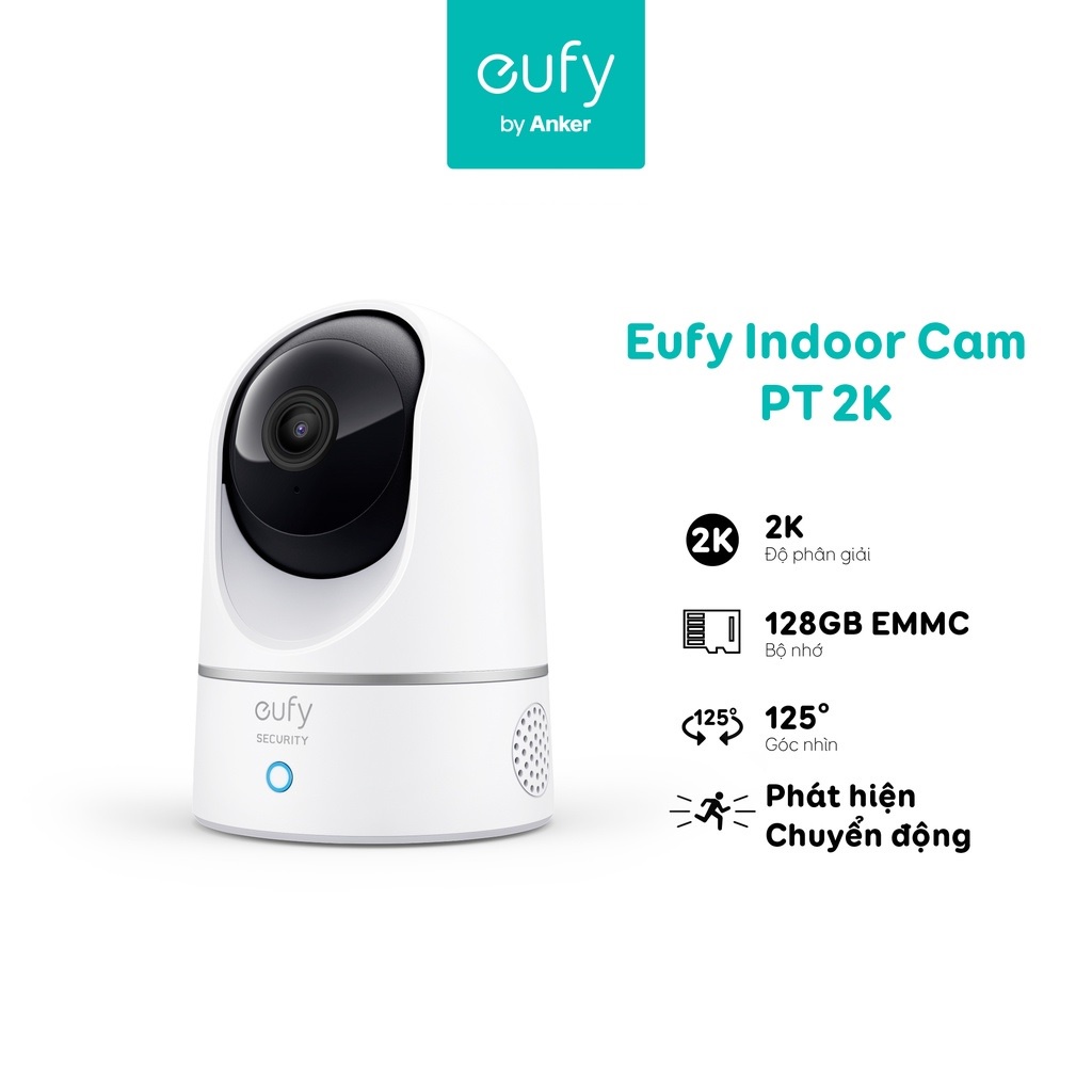 Camera an ninh trong nhà 360 độ Eufy Indoor Cam PT 2K (T8410)